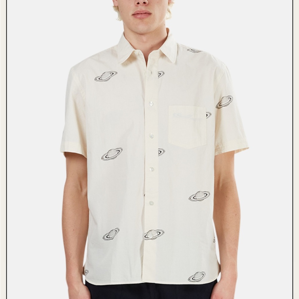 La Paz Alegre Printed Shirt in Saturn Size XL $250 SOLD OUT ONLINE - Picture 1 of 10